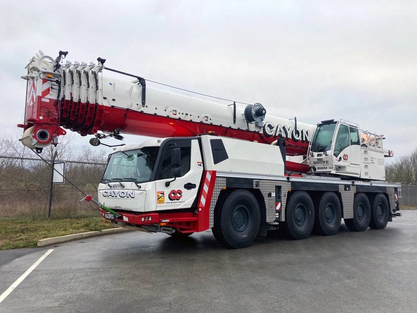 Three Grove GMK3060L-1 and one GMK5150L-1 all-terrain crane for French transport specialist Groupe Cayon